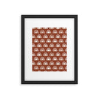 block print suns on rust Framed Art Print Gallery Image 4