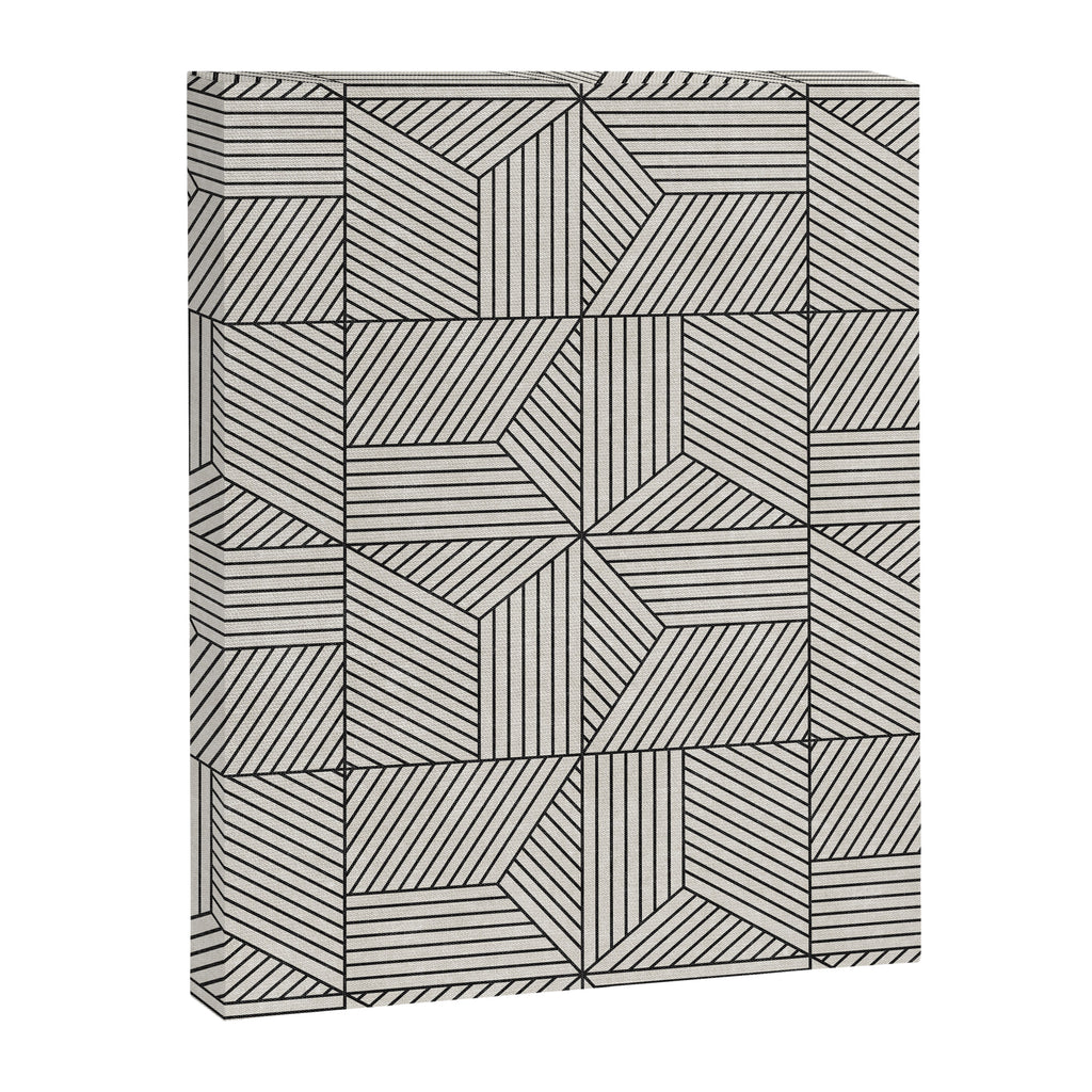 bohemian geometric tiles - bone Canvas Print Gallery Image 8