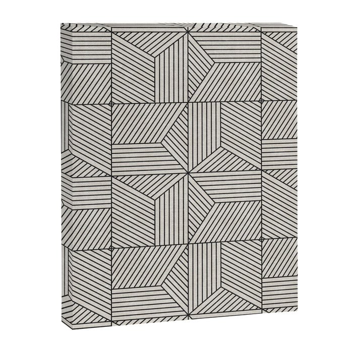 bohemian geometric tiles - bone Canvas Print Gallery Image 1