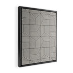 bohemian geometric tiles - bone Framed Canvas Print Gallery Image 2