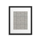 bohemian geometric tiles - bone Framed Art Print Gallery Image 6