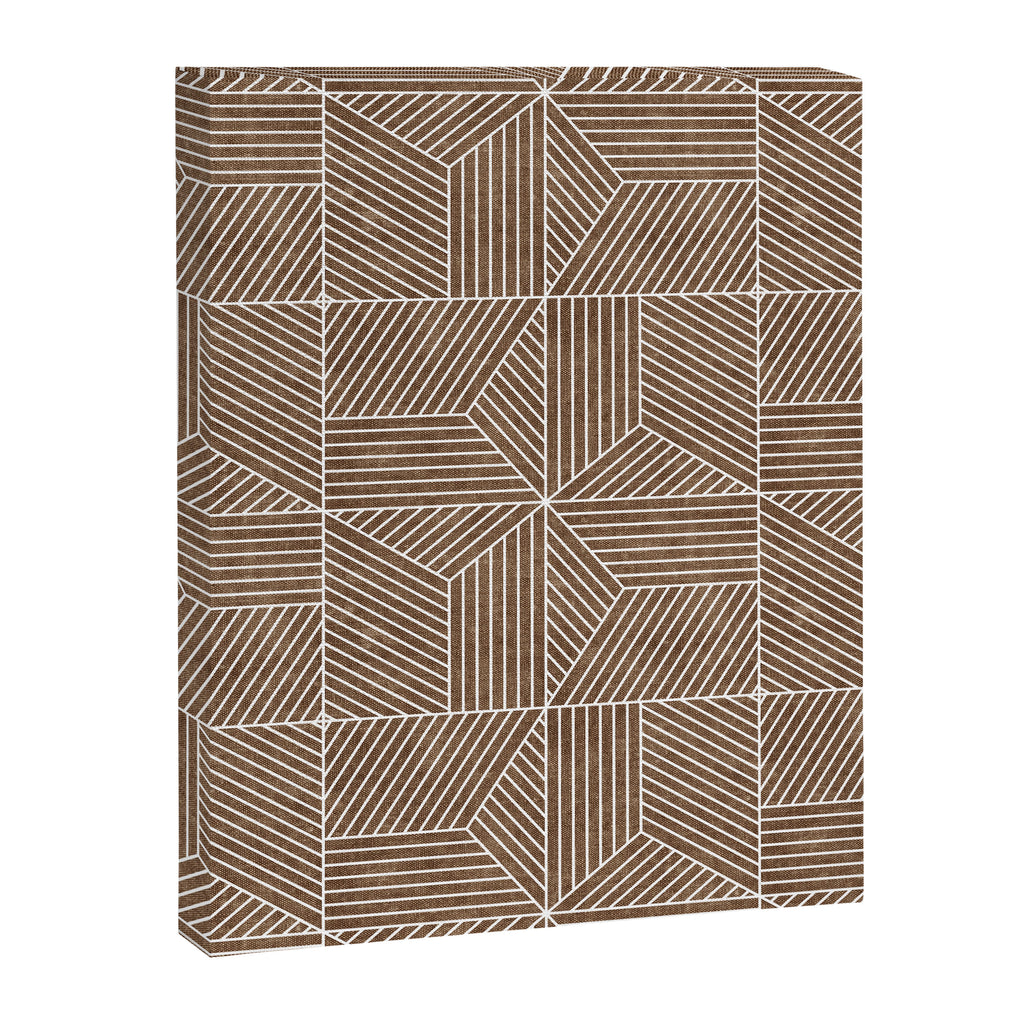 bohemian geometric tiles - brown Canvas Print Gallery Image 8