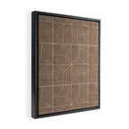bohemian geometric tiles - brown Framed Canvas Print Gallery Image 2