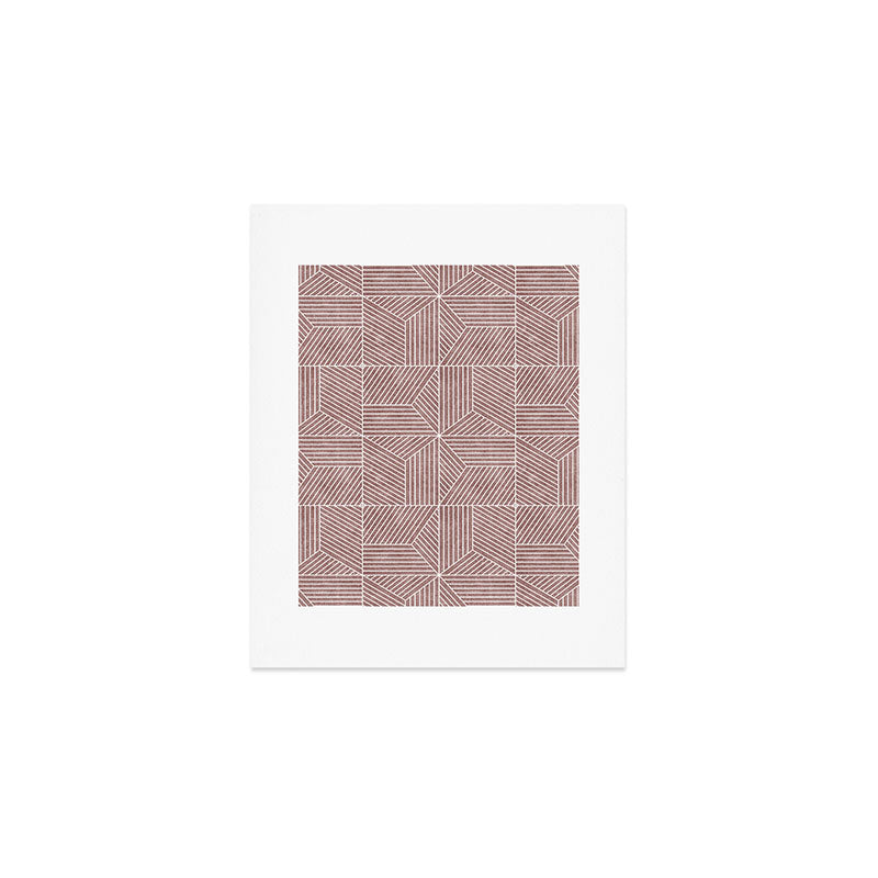 bohemian geometric tiles - mauve Art Print Gallery Image 1