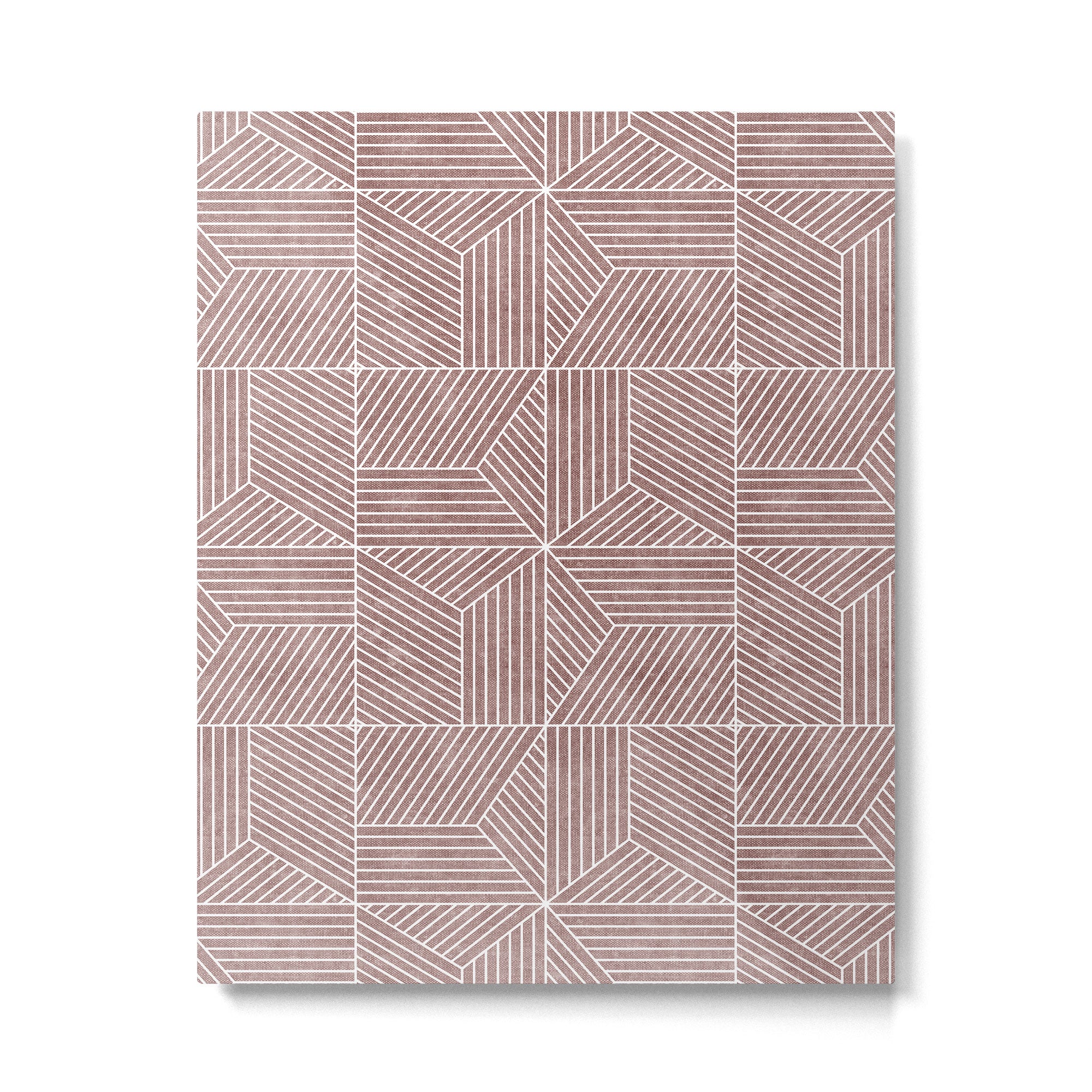 bohemian geometric tiles - mauve Metal Print Gallery Image 6