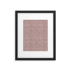 bohemian geometric tiles - mauve Framed Art Print Gallery Image 6