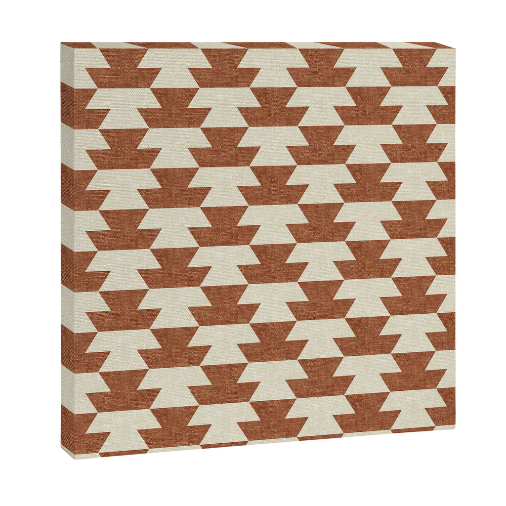 boho geometric aztec in ginger Canvas Print Gallery Image 3