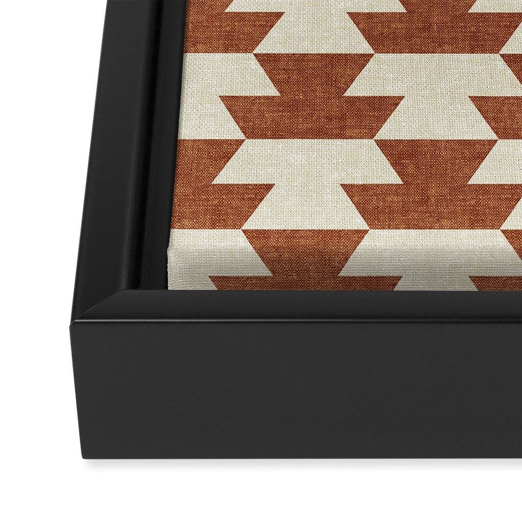 boho geometric aztec in ginger Framed Canvas Print Gallery Image 2