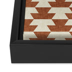 boho geometric aztec in ginger Framed Canvas Print Gallery Image 2