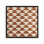 boho geometric aztec in ginger Framed Canvas Print Gallery Image 3