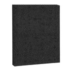 boho hexagon stripes - charcoal Canvas Print Gallery Image 8
