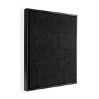 boho hexagon stripes - charcoal Framed Canvas Print Gallery Image 2