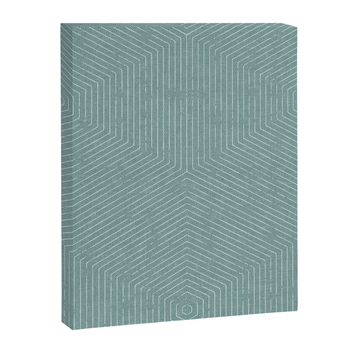 boho hexagon stripes - dusty blue Canvas Print Gallery Image 1