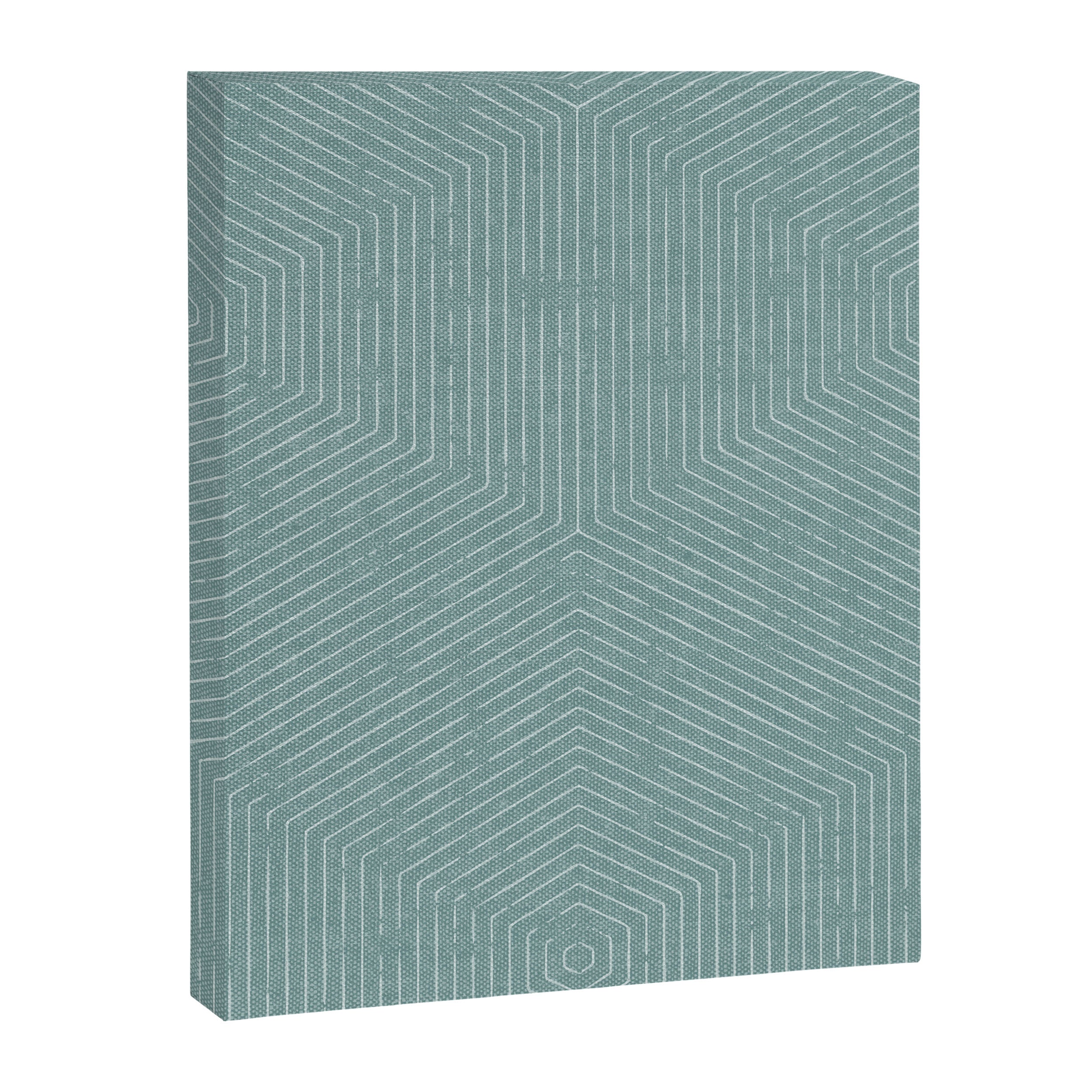 boho hexagon stripes - dusty blue Canvas Print Gallery Image 8