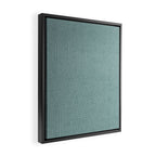 boho hexagon stripes - dusty blue Framed Canvas Print Gallery Image 2