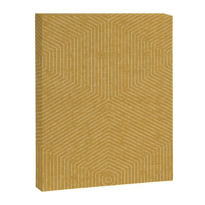 boho hexagon stripes - mustard Canvas Print Gallery Image 1