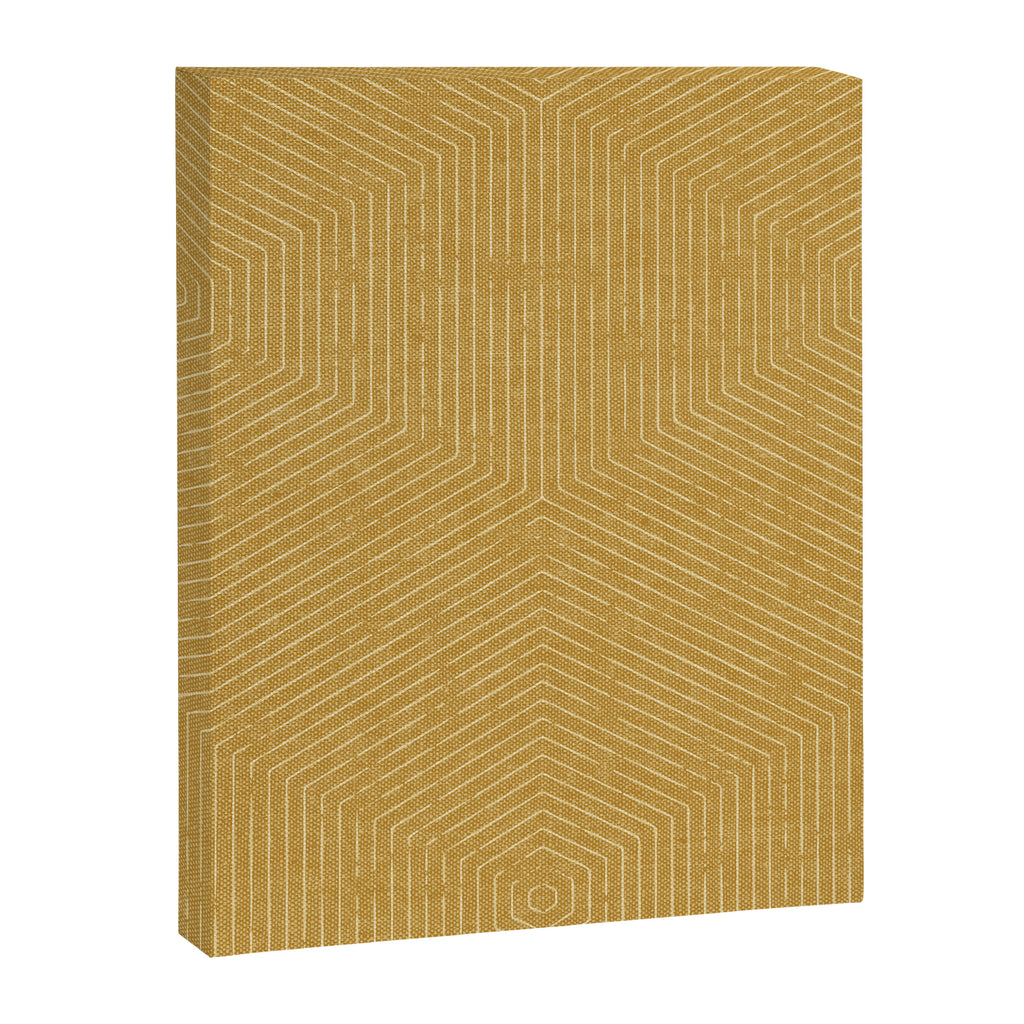 boho hexagon stripes - mustard Canvas Print Gallery Image 8