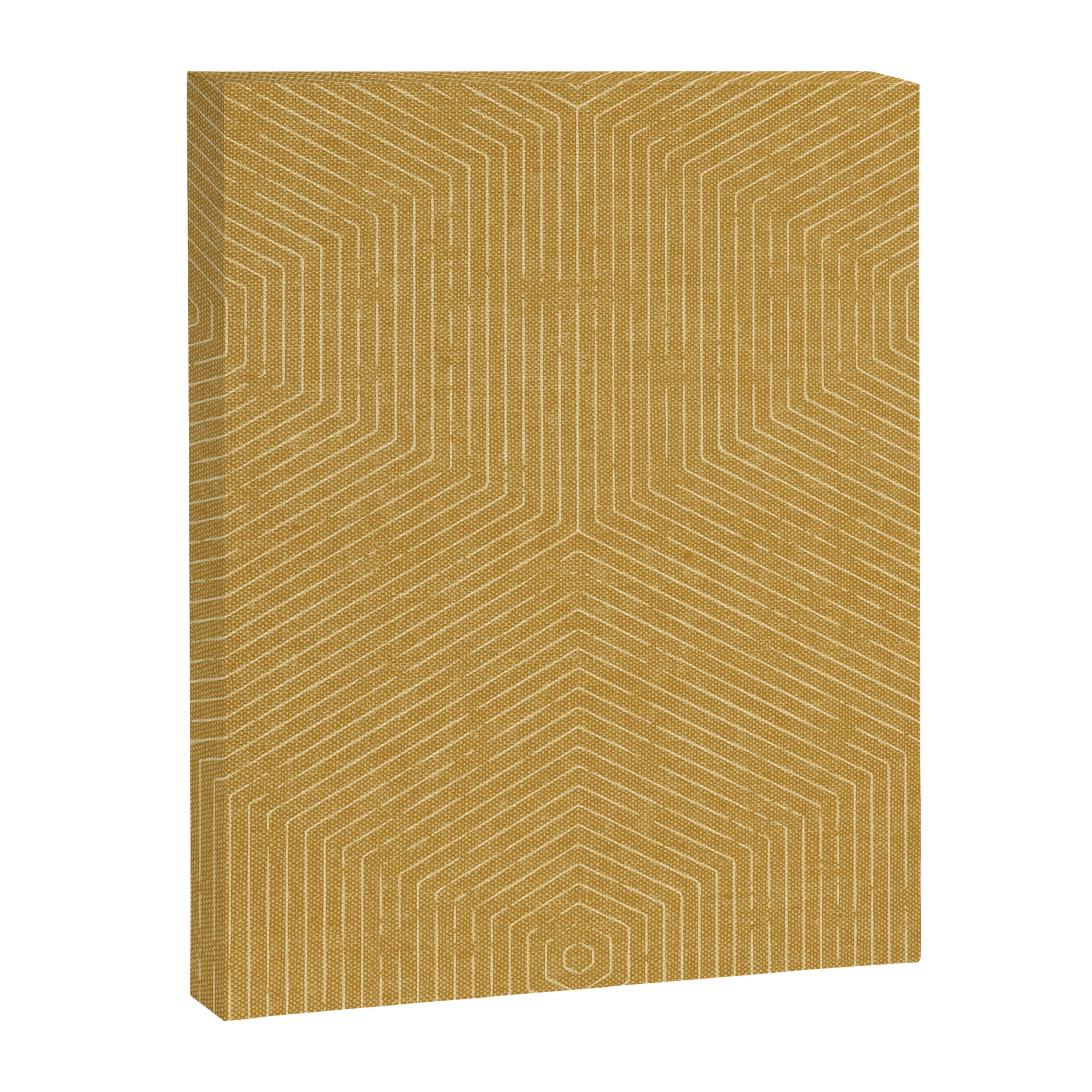 boho hexagon stripes - mustard Canvas Print Gallery Image 8