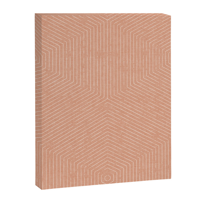 boho hexagon stripes - peach Canvas Print Gallery Image 1