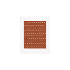 boho stitched stripes - ginger Art Print Gallery Image 1