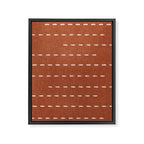 boho stitched stripes - ginger Framed Canvas Print Gallery Image 8