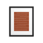 boho stitched stripes - ginger Framed Art Print Gallery Image 6