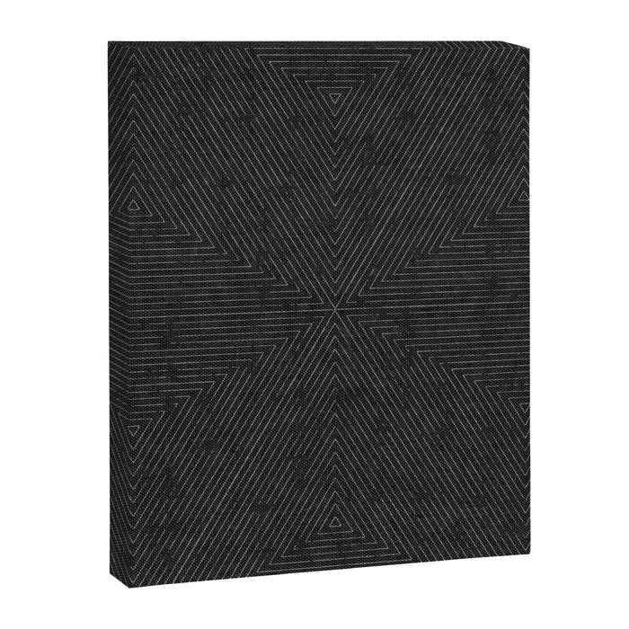 boho triangle stripes - charcoal Canvas Print Gallery Image 1