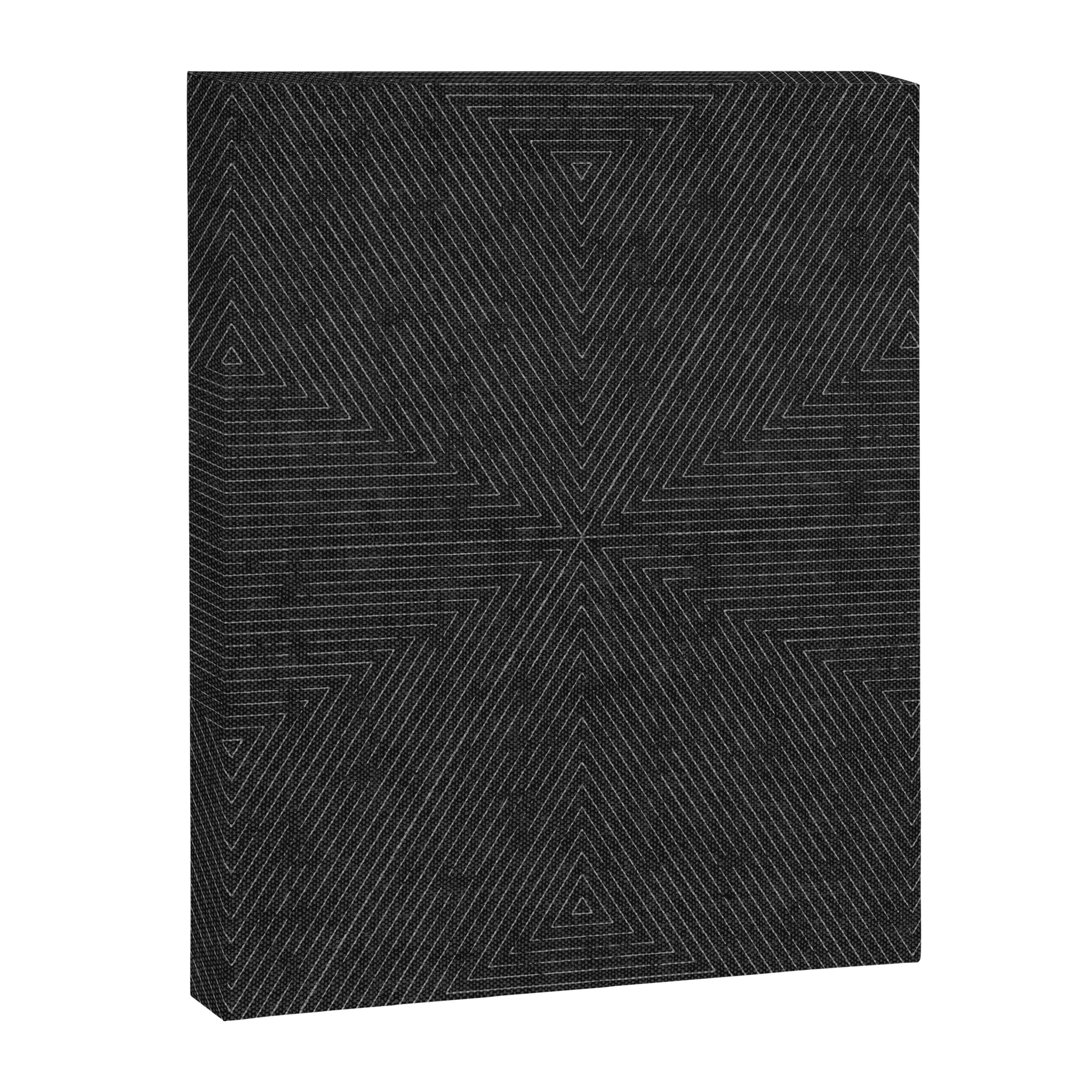 boho triangle stripes - charcoal Canvas Print Gallery Image 8