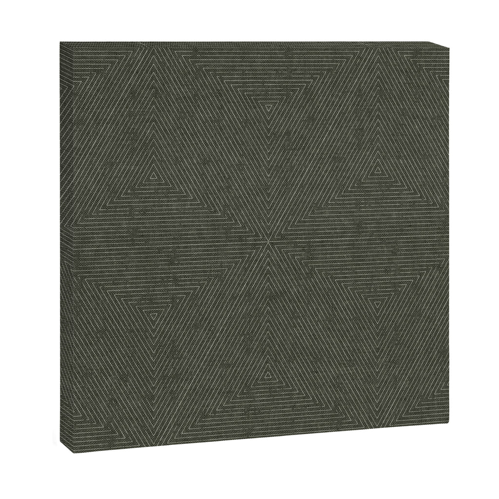 boho triangle stripes - olive green Canvas Print Gallery Image 3