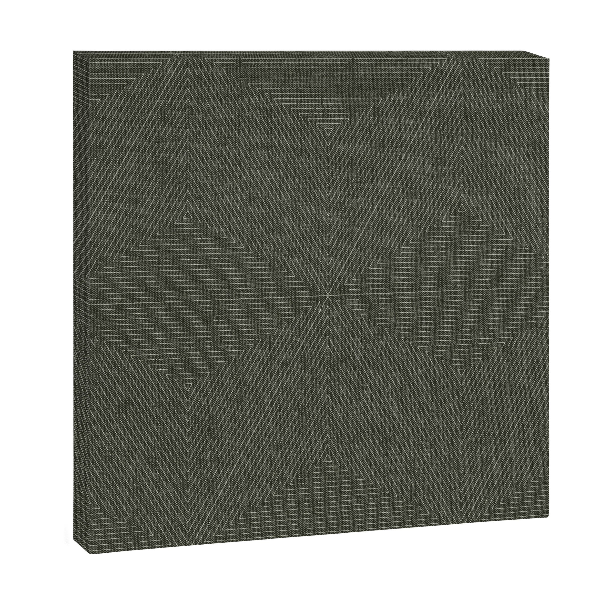 boho triangle stripes - olive green Canvas Print Gallery Image 3