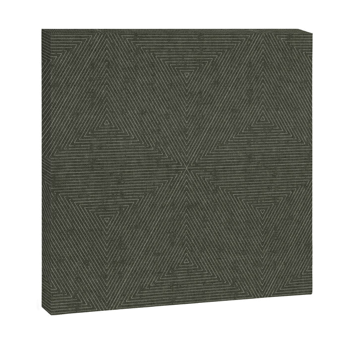 boho triangle stripes - olive green Canvas Print Gallery Image 1