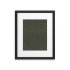boho triangle stripes - olive green Framed Art Print Gallery Image 4