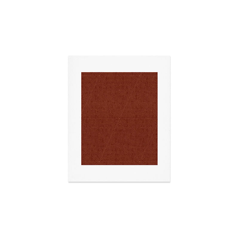 boho triangle stripes - rust Art Print Gallery Image 1
