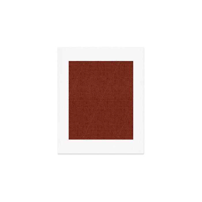 boho triangle stripes - rust Art Print Gallery Image 1