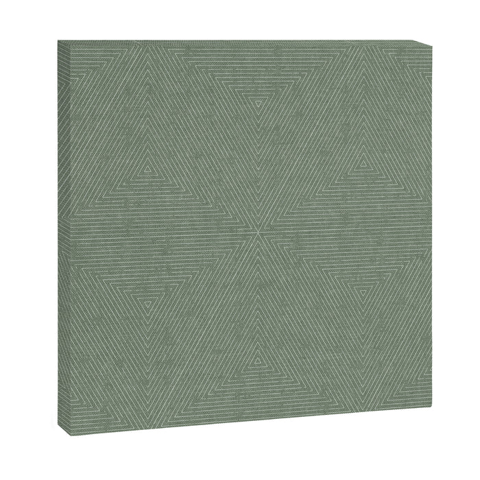boho triangle stripes - sage Canvas Print Gallery Image 1