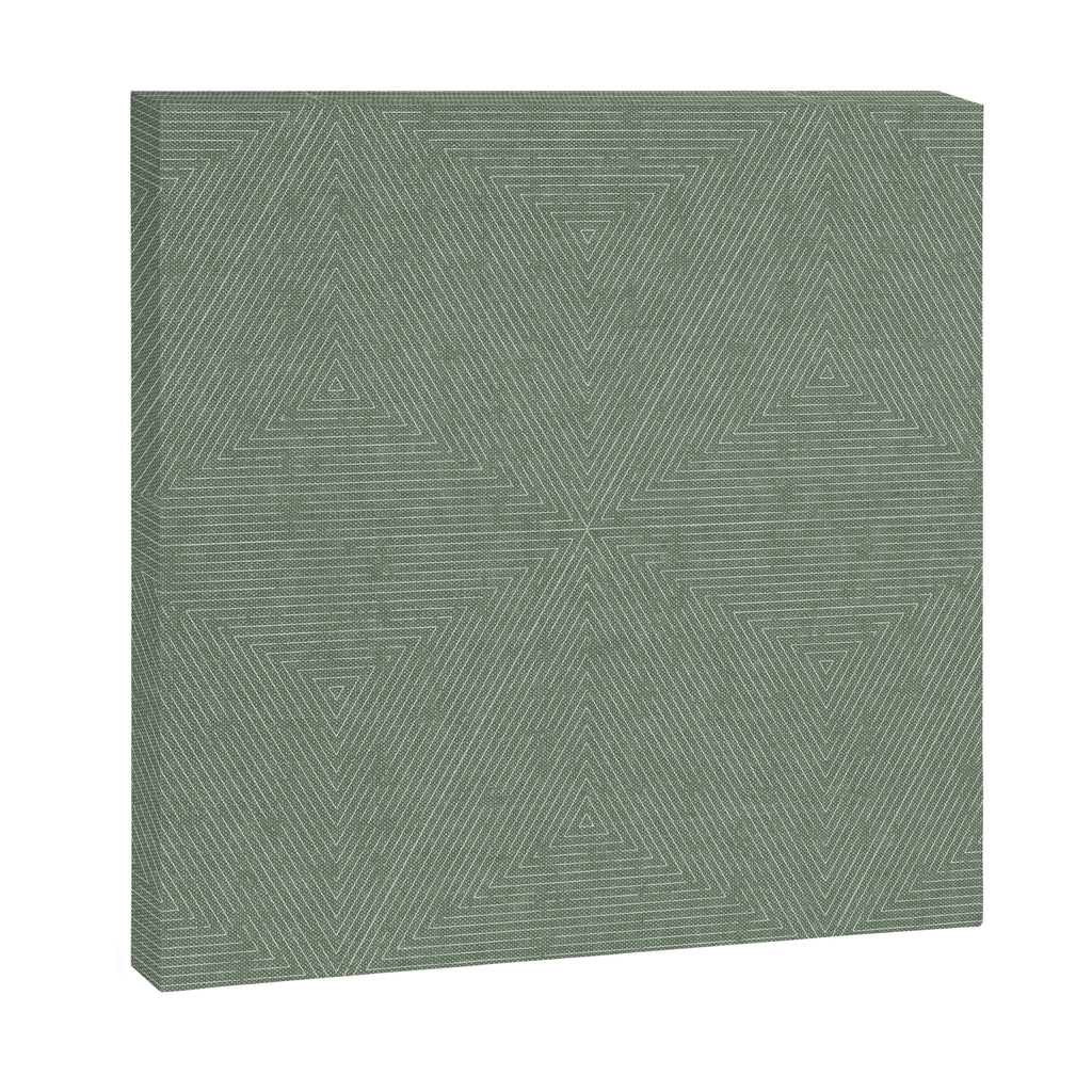 boho triangle stripes - sage Canvas Print Gallery Image 3