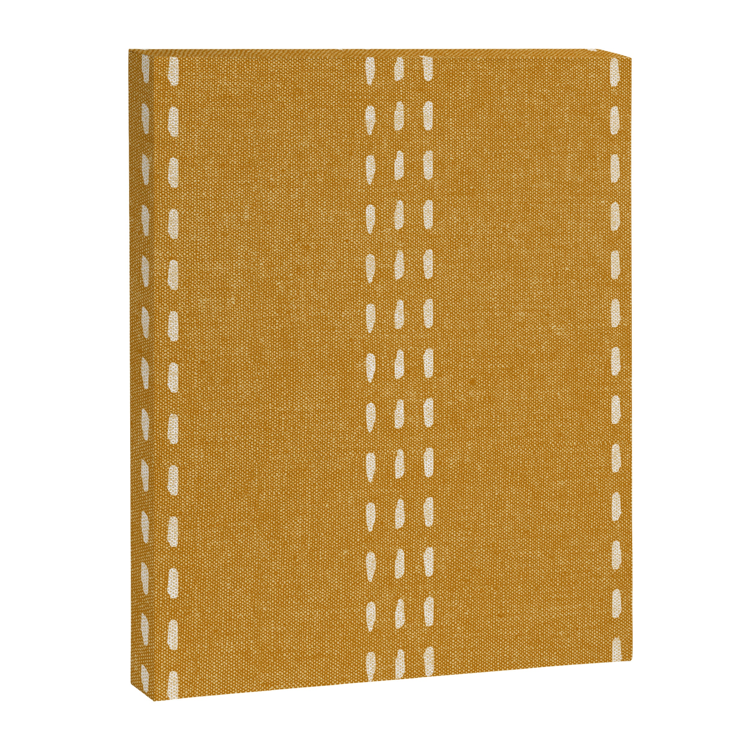 boho vertical stitch - mustard Canvas Print Gallery Image 8