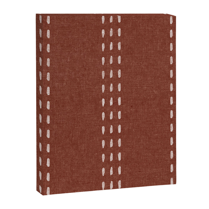 boho vertical stitch - rust Canvas Print Gallery Image 1