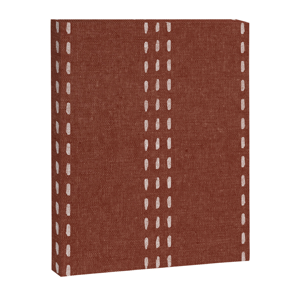 boho vertical stitch - rust Canvas Print Gallery Image 8