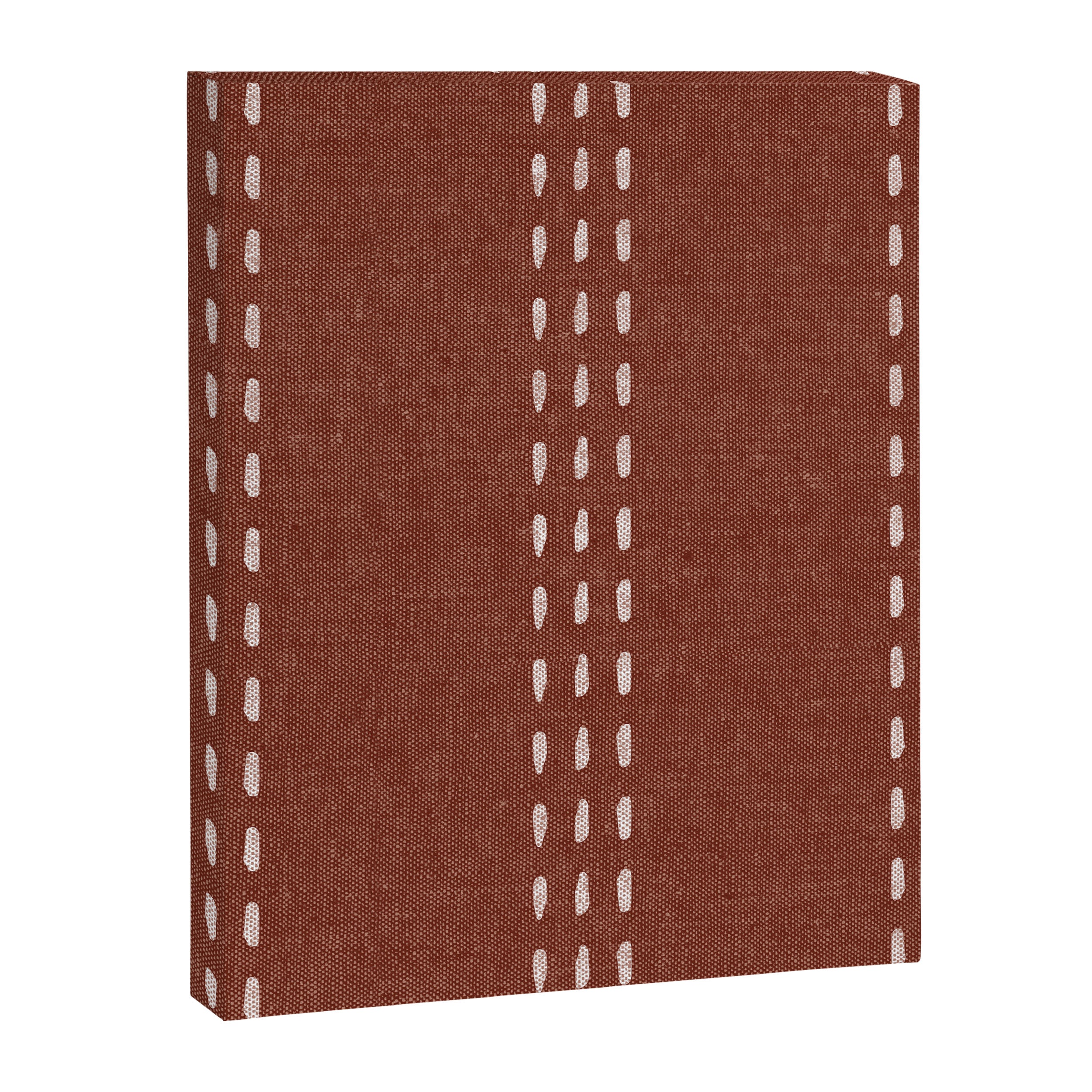 boho vertical stitch - rust Canvas Print Gallery Image 8