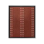 boho vertical stitch - rust Framed Canvas Print Gallery Image 8