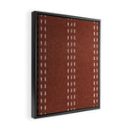boho vertical stitch - rust Framed Canvas Print Gallery Image 2