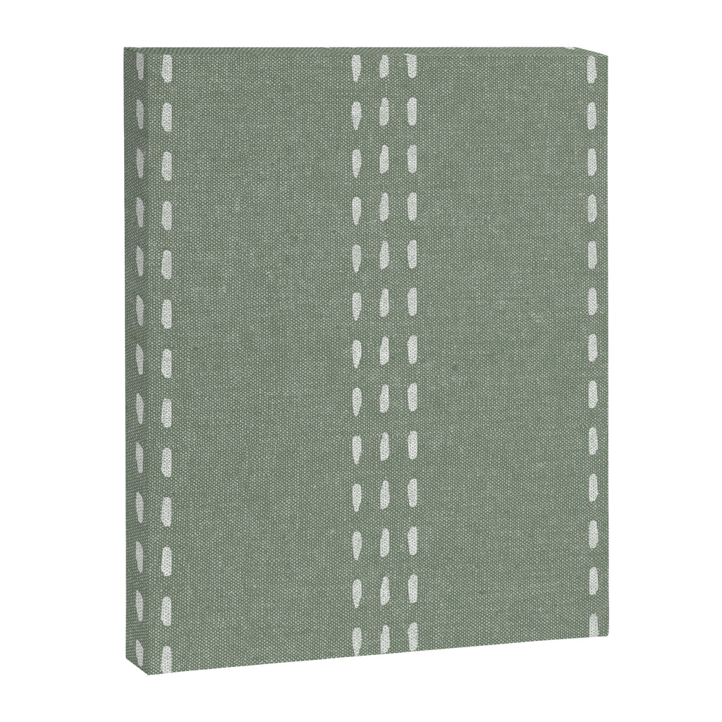boho vertical stitch - sage Canvas Print Gallery Image 8