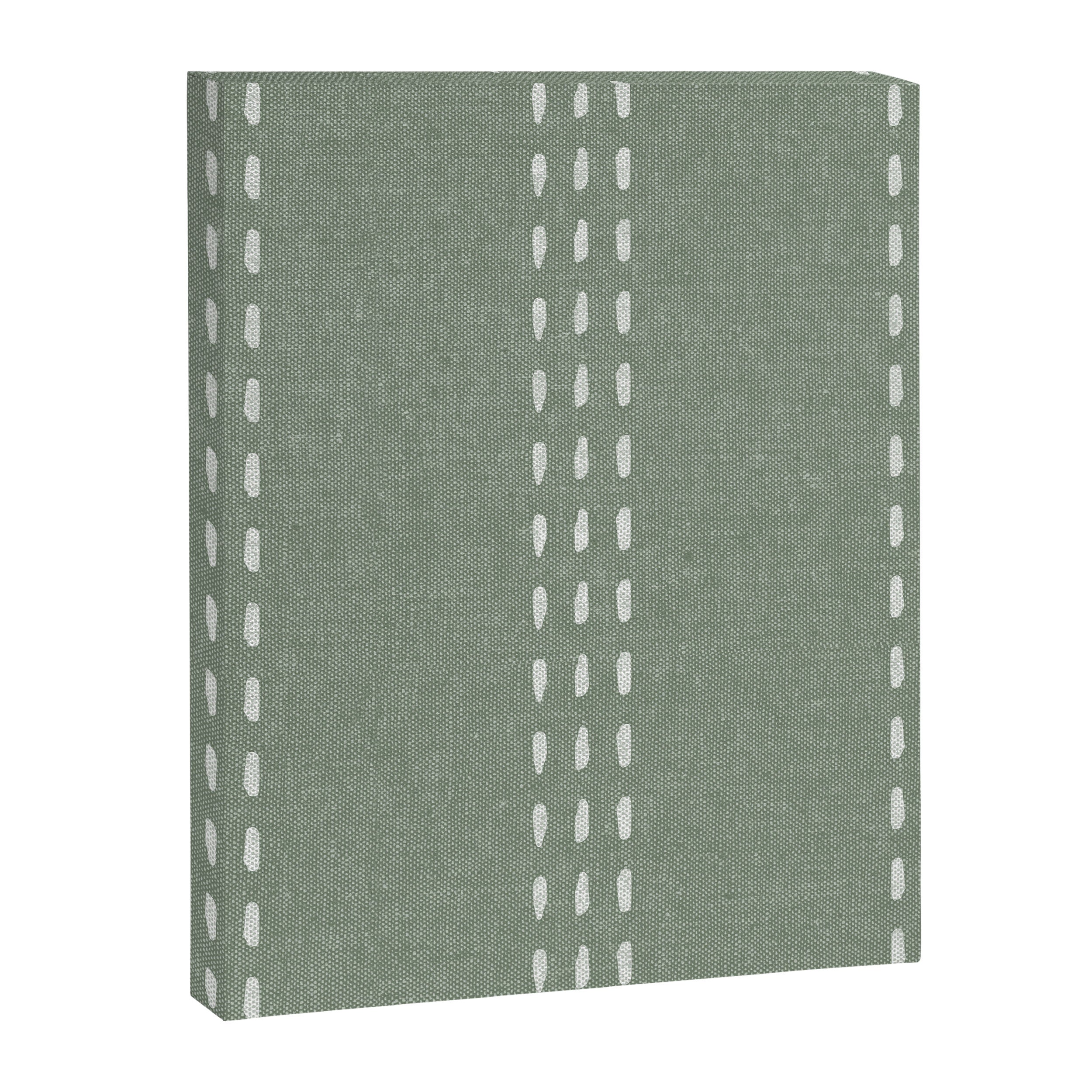 boho vertical stitch - sage Canvas Print Gallery Image 8
