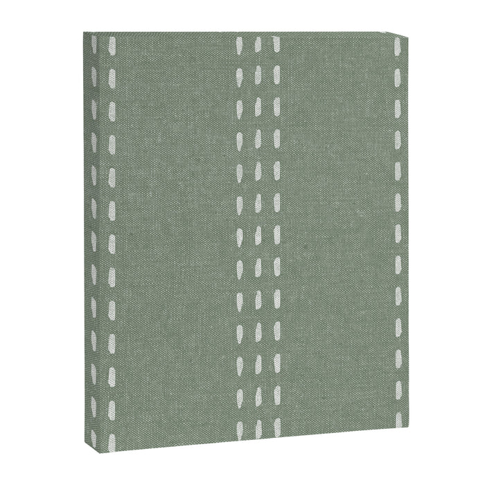 boho vertical stitch - sage Canvas Print Gallery Image 1