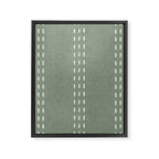 boho vertical stitch - sage Framed Canvas Print Gallery Image 8