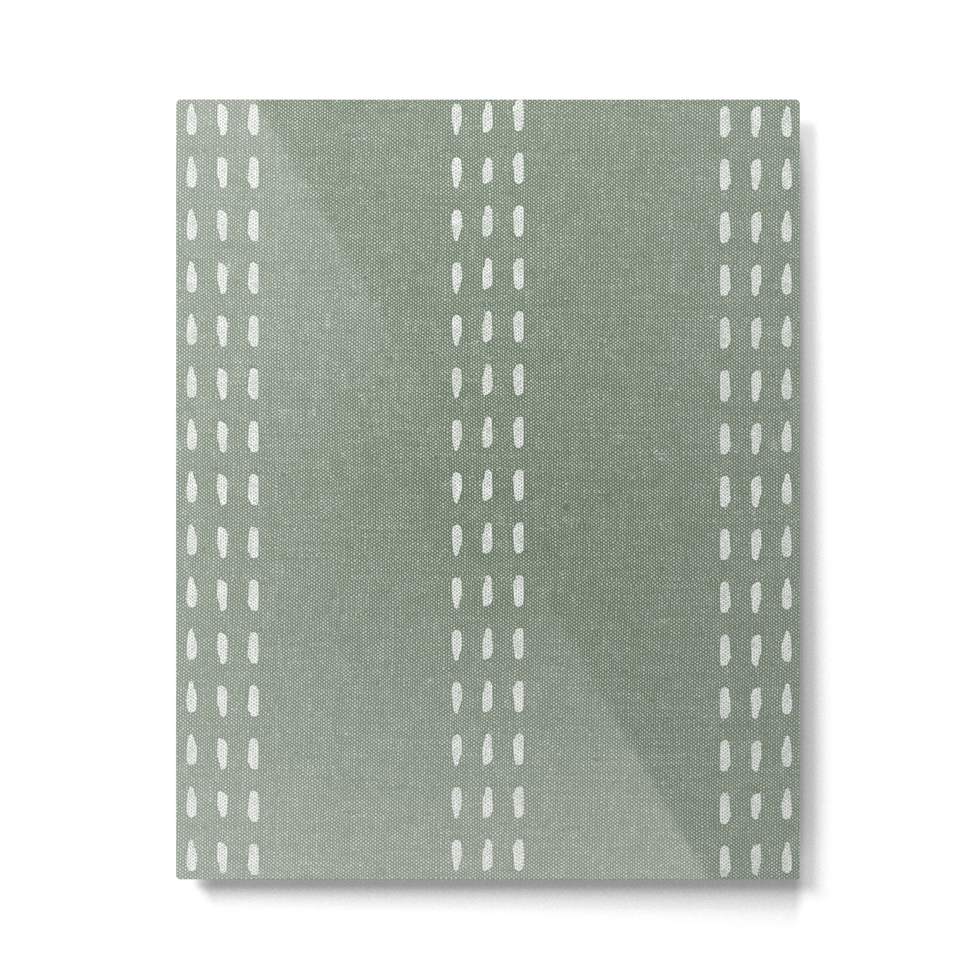 boho vertical stitch - sage Metal Print Gallery Image 6