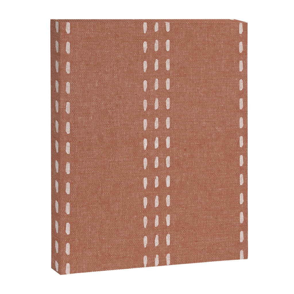 boho vertical stitch - terracotta Canvas Print Gallery Image 8