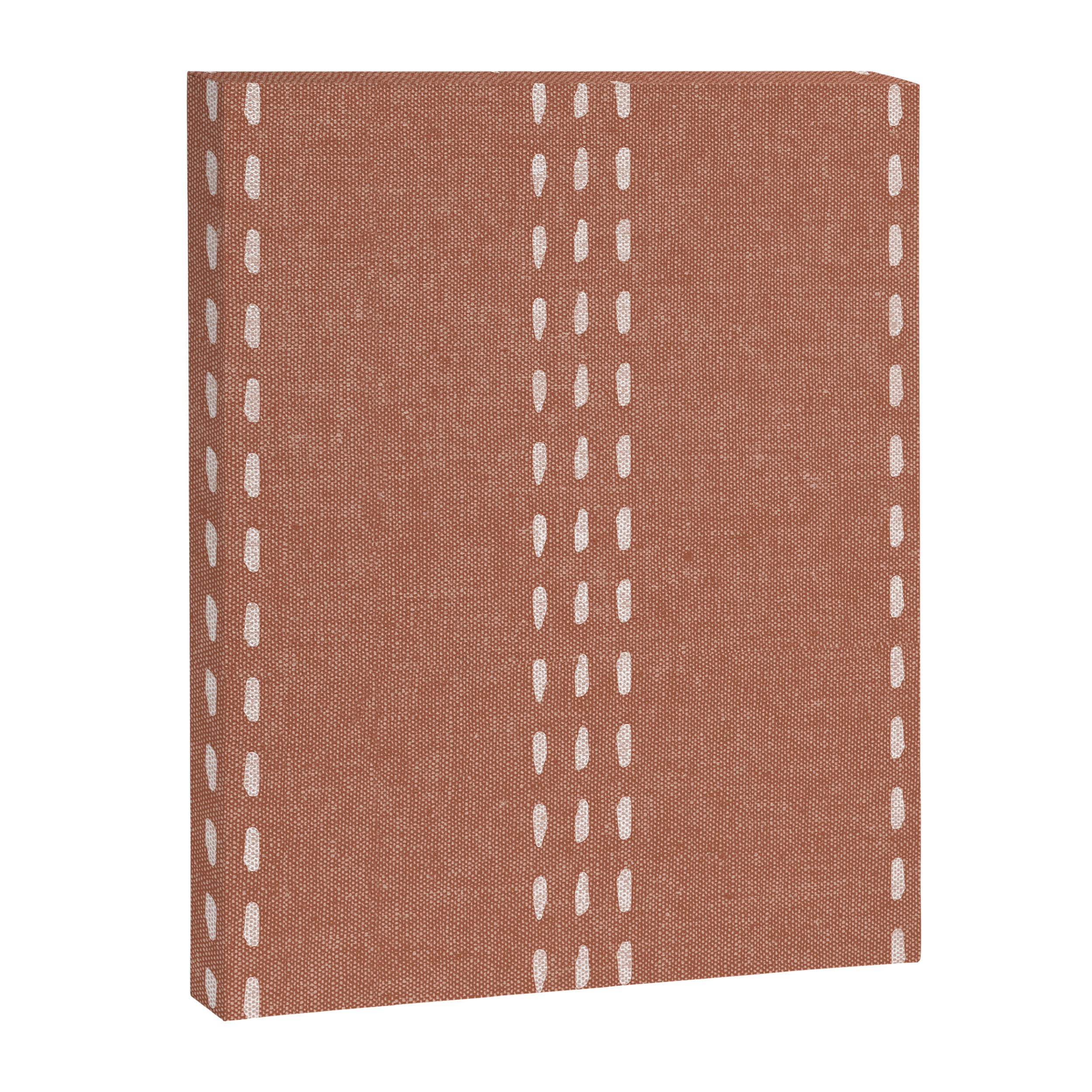 boho vertical stitch - terracotta Canvas Print Gallery Image 8