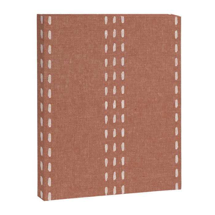 boho vertical stitch - terracotta Canvas Print Gallery Image 1
